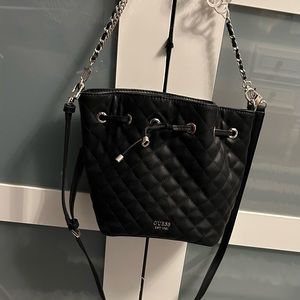 Guess Brand ,wore once quilted bag 2 straps one is chained link for fancy look